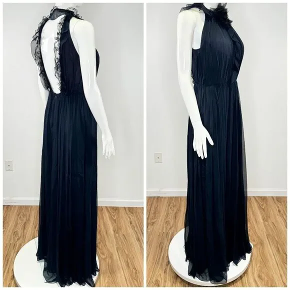 Jason Wu Collection Crinkle Chiffon Silk Halterneck Gown 6 - Picture 5 of 9